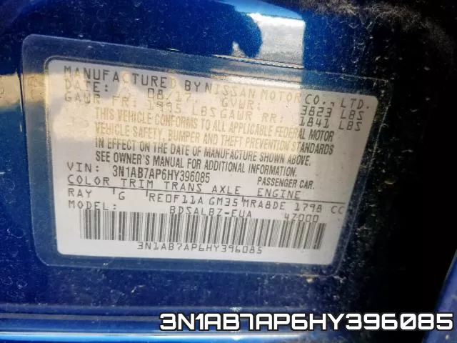 3N1AB7AP6HY396085 фото 2