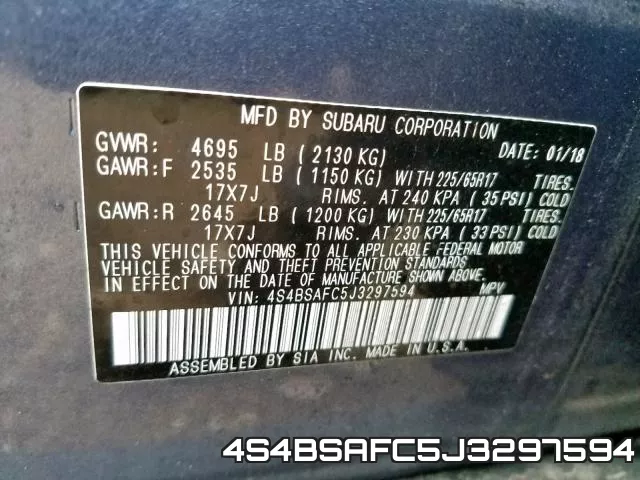 4S4BSAFC5J3297594 фото 2