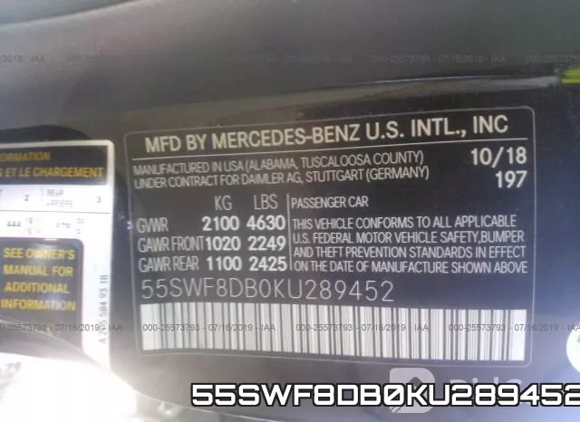 55SWF8DB0KU289452 фото 10
