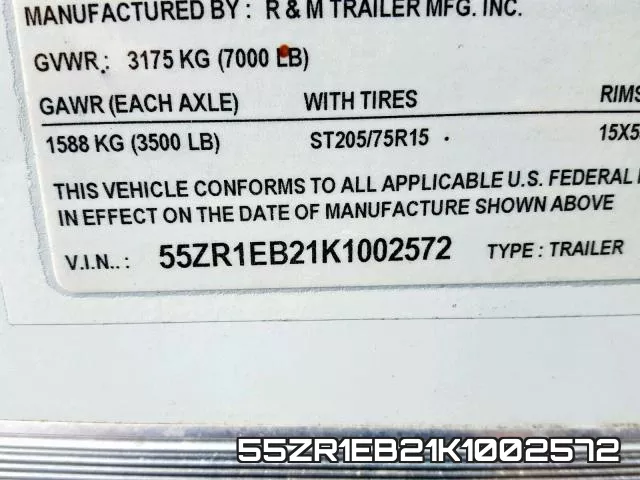 55ZR1EB21K1002572 фото 2