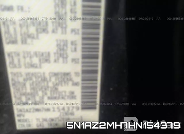 5N1AZ2MH7HN154379 фото 10