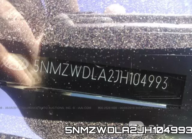 5NMZWDLA2JH104993 фото 10
