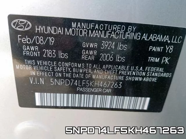 5NPD74LF5KH467263 фото 2