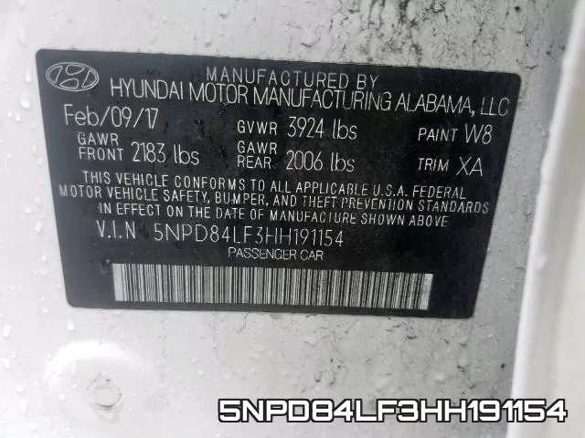 5NPD84LF3HH191154 фото 2