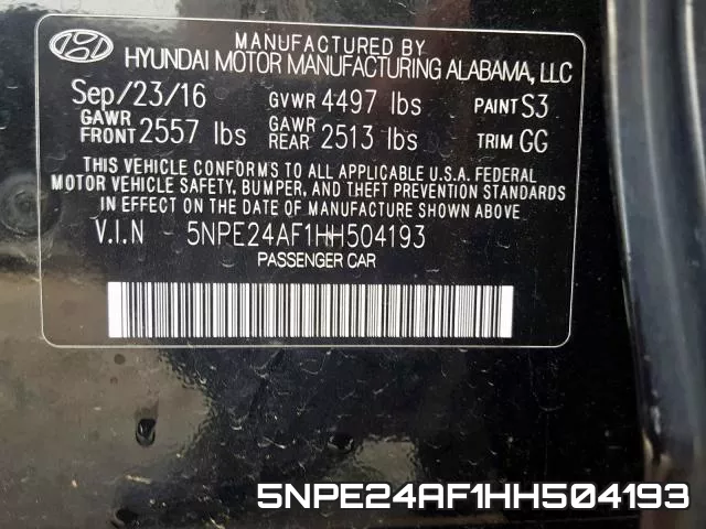 5NPE24AF1HH504193 фото 2