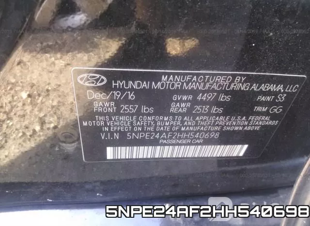 5NPE24AF2HH540698 фото 10