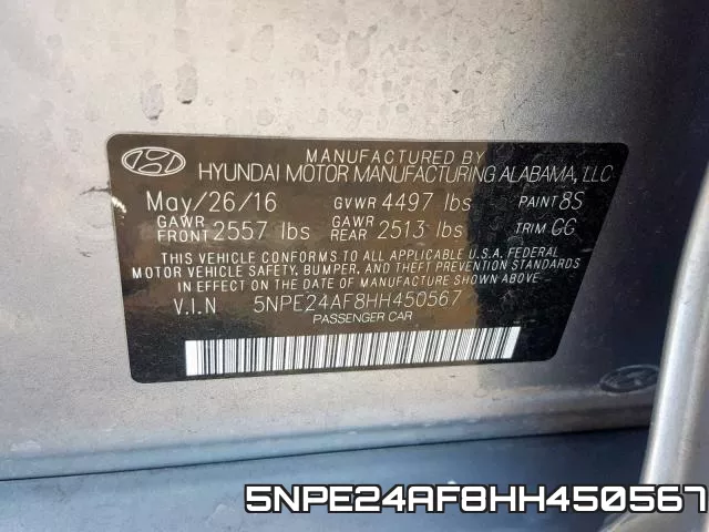 5NPE24AF8HH450567 фото 2