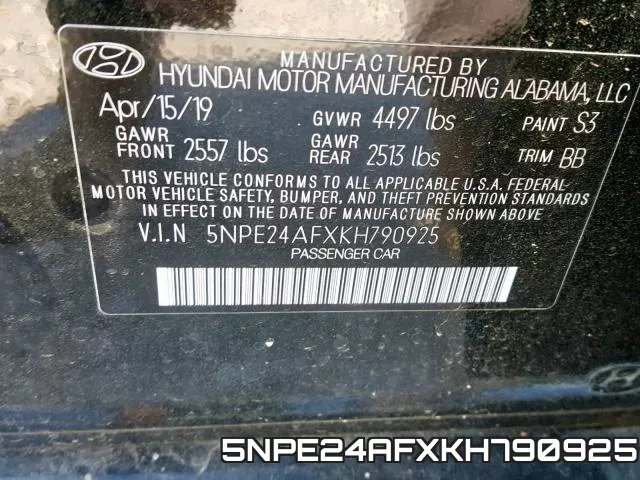5NPE24AFXKH790925 фото 2