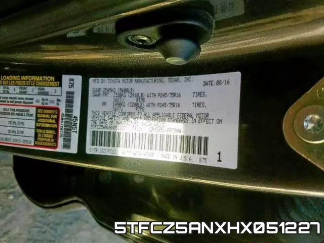 5TFCZ5ANXHX051227 фото 2