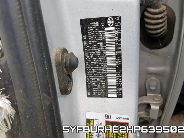 5YFBURHE2HP639502 фото 2