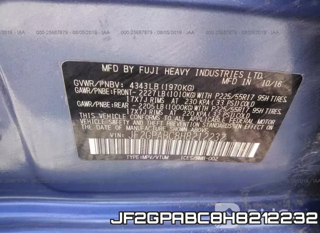 JF2GPABC8H8212232 фото 10
