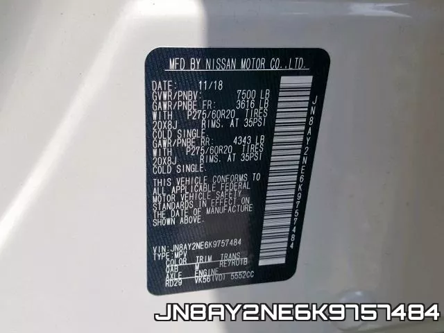 JN8AY2NE6K9757484 фото 2