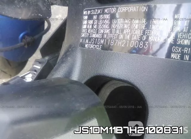 JS1DM11B7H2100831 фото 2