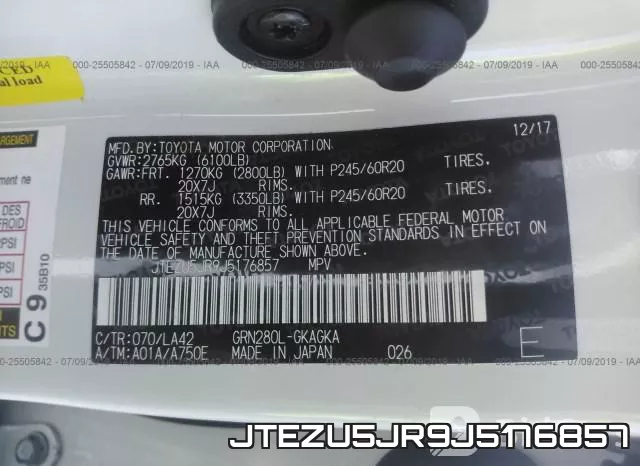 JTEZU5JR9J5176857 фото 10