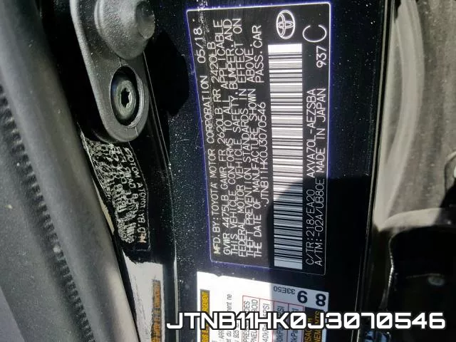 JTNB11HK0J3070546 фото 2