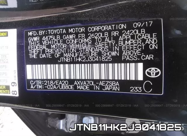 JTNB11HK2J3041825 фото 10