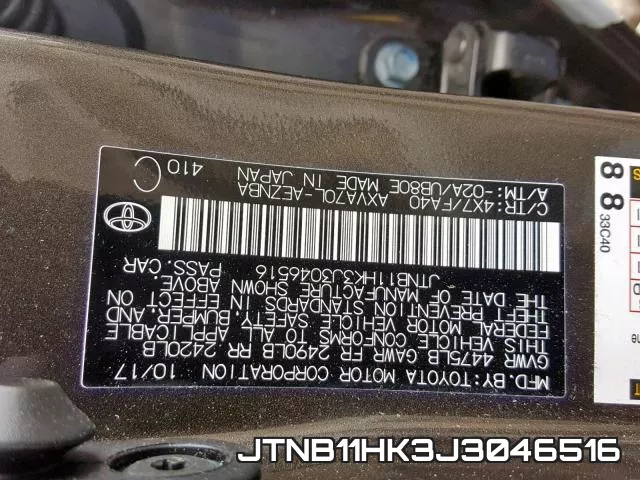 JTNB11HK3J3046516 фото 2