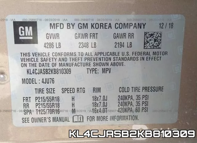 KL4CJASB2KB810309 фото 10