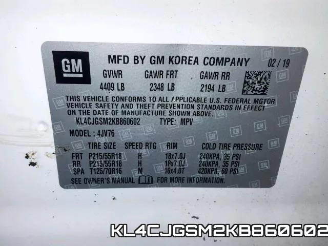 KL4CJGSM2KB860602 фото 2