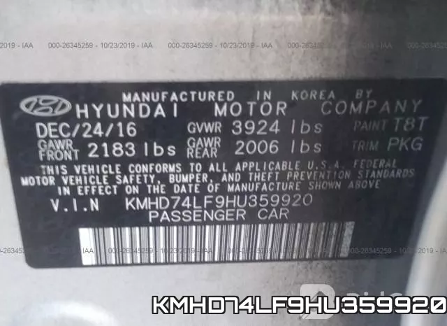 KMHD74LF9HU359920 фото 9