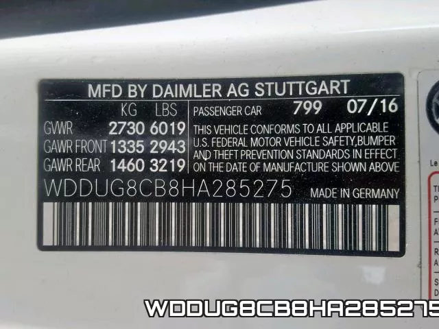 WDDUG8CB8HA285275 фото 2