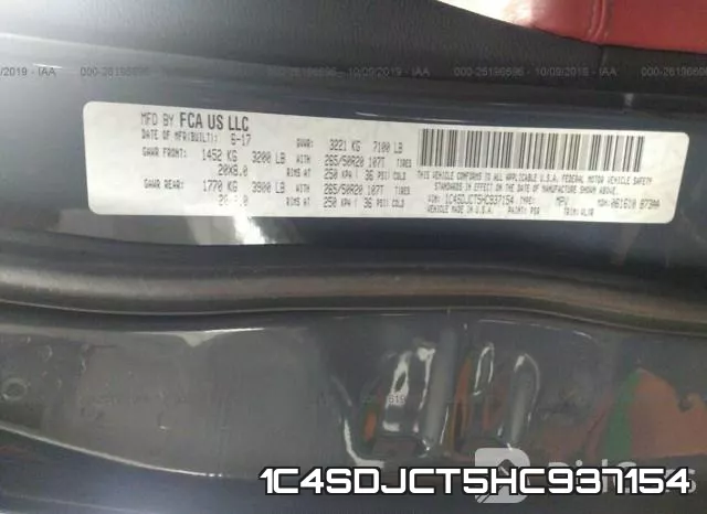 1C4SDJCT5HC937154 фото 10