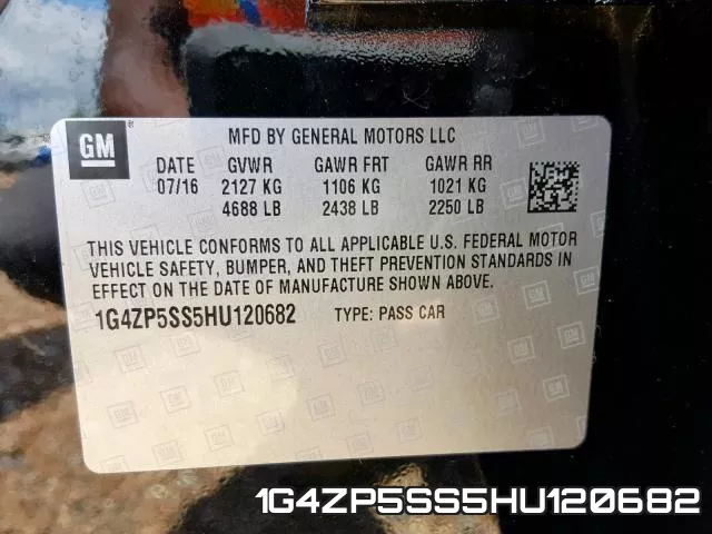 1G4ZP5SS5HU120682 фото 2