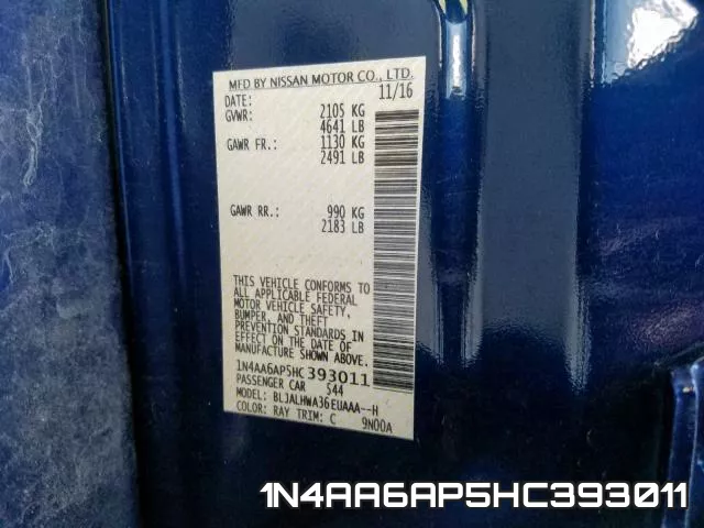 1N4AA6AP5HC393011 фото 2