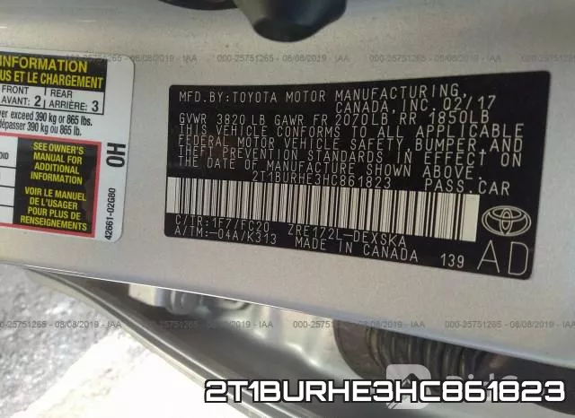 2T1BURHE3HC861823 фото 10