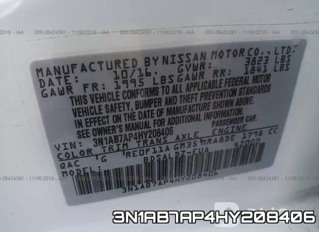 3N1AB7AP4HY208406 фото 10