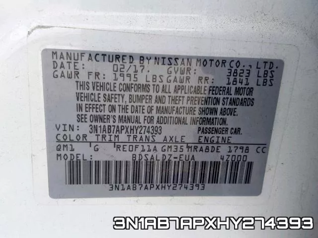 3N1AB7APXHY274393 фото 2
