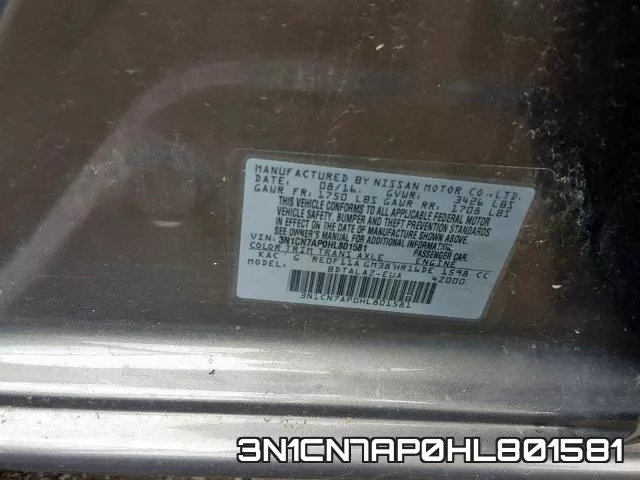 3N1CN7AP0HL801581 фото 2