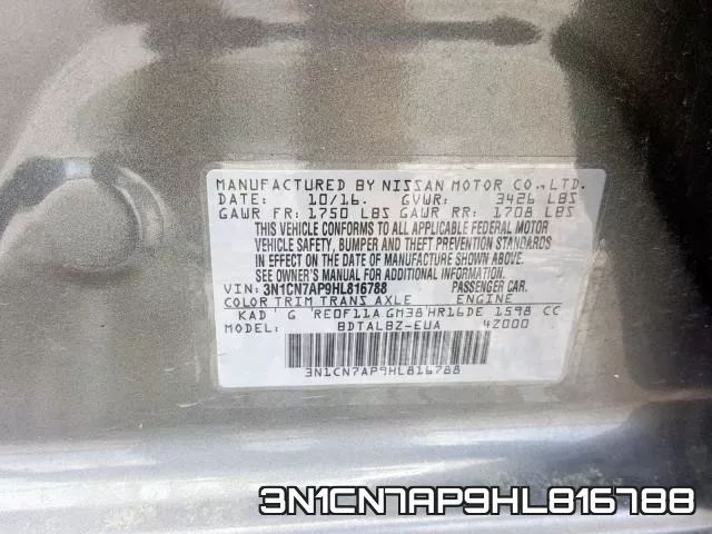 3N1CN7AP9HL816788 фото 2