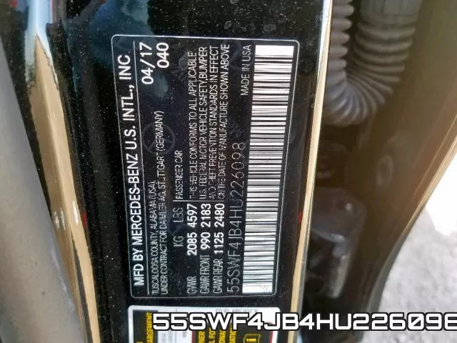 55SWF4JB4HU226098 фото 2