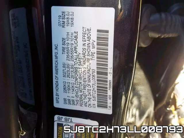 5J8TC2H73LL008793 фото 2