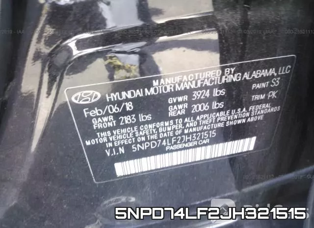 5NPD74LF2JH321515 фото 10