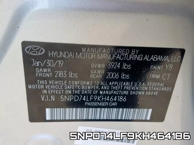 5NPD74LF9KH464186 фото 2