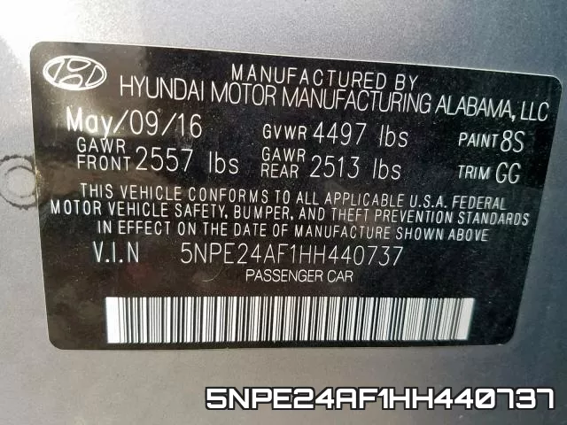5NPE24AF1HH440737 фото 2