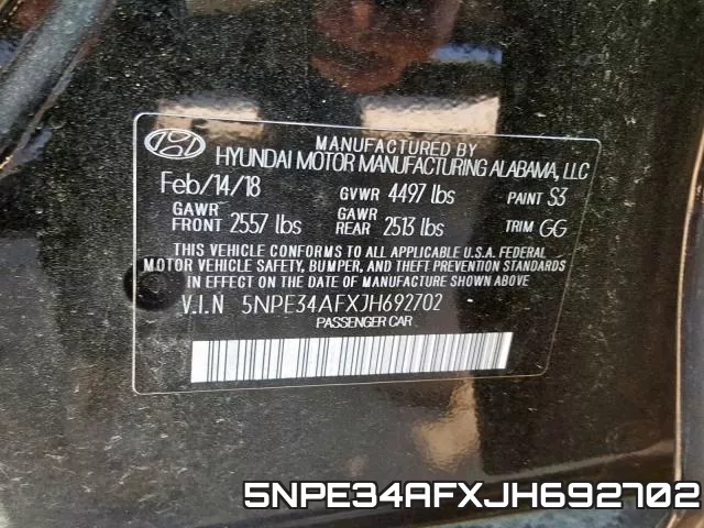 5NPE34AFXJH692702 фото 2