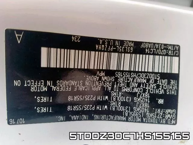 5TDDZ3DC7HS155165 фото 2