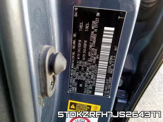 5TDKZRFH7JS264377 фото 2