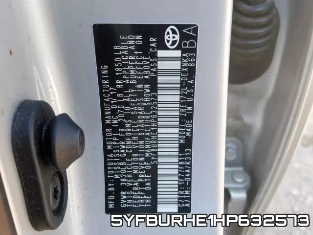 5YFBURHE1HP632573 фото 2