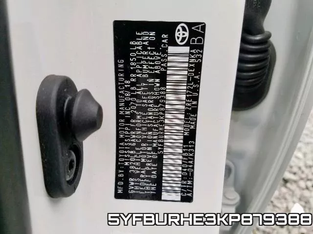 5YFBURHE3KP879388 фото 2