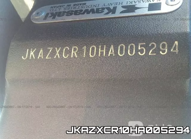 JKAZXCR10HA005294 фото 2