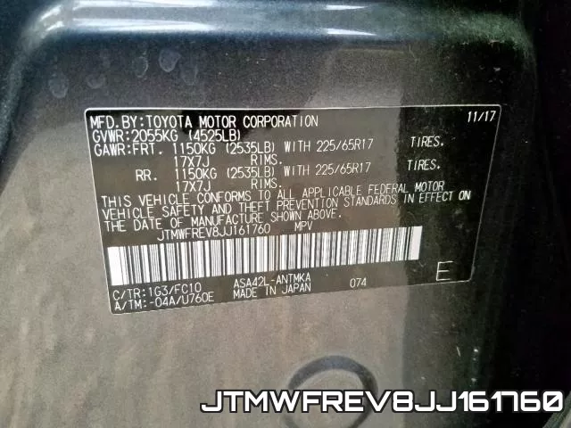 JTMWFREV8JJ161760 фото 2