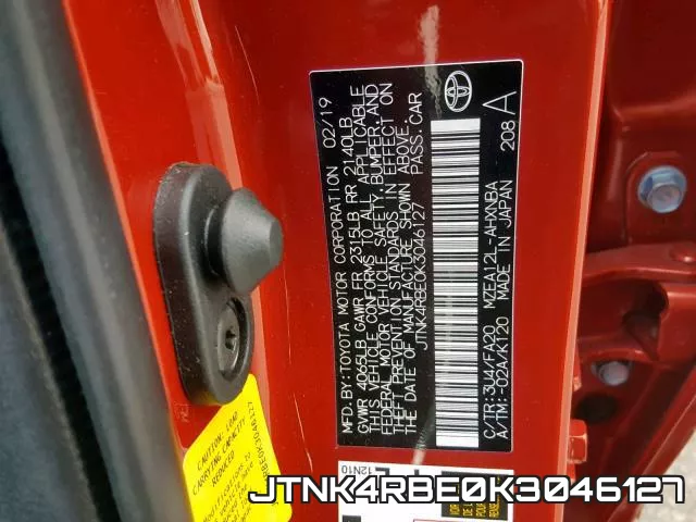 JTNK4RBE0K3046127 фото 2