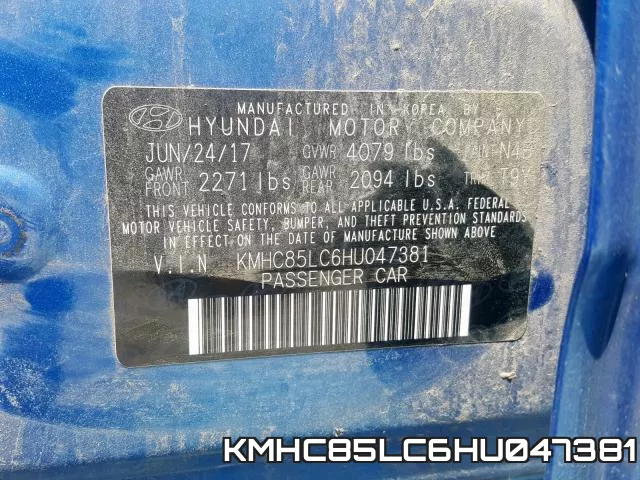 KMHC85LC6HU047381 фото 2