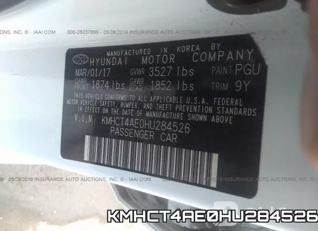 KMHCT4AE0HU284526 фото 10