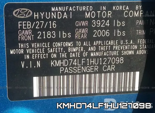 KMHD74LF1HU127098 фото 10