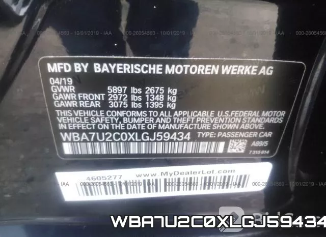 WBA7U2C0XLGJ59434 фото 10